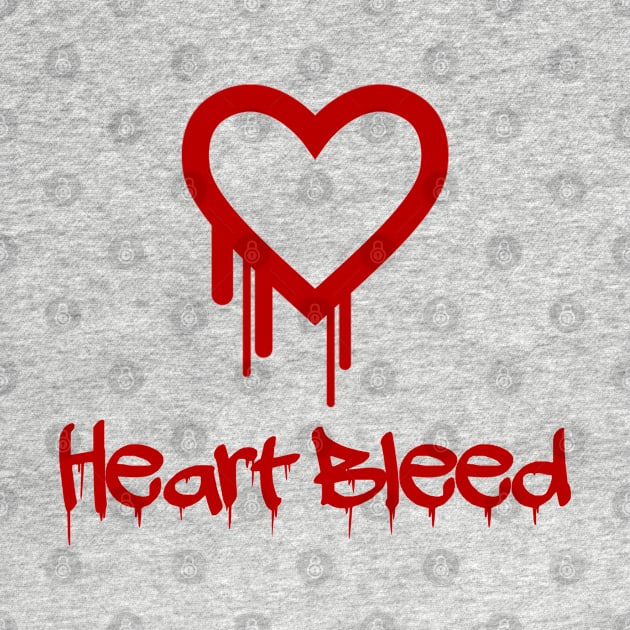 Heart Bleed Shirt - With Blood Dripping Letters by ibadishi